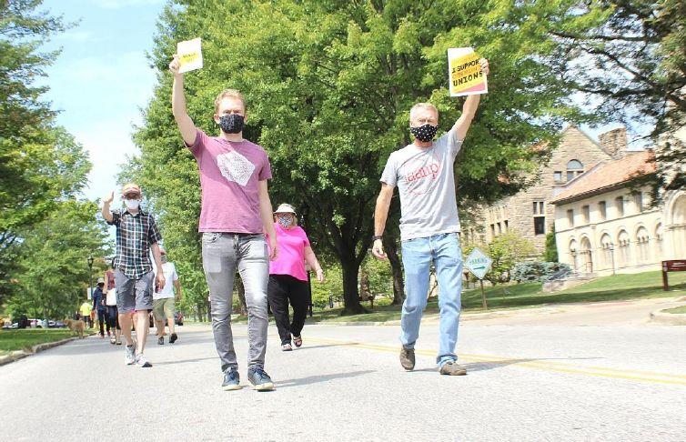Parade salutes laid-off Oberlin College workers