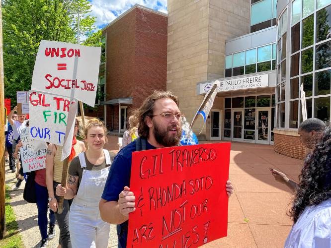 Dozens protest as Paulo Freire charter school axes half its teachers
