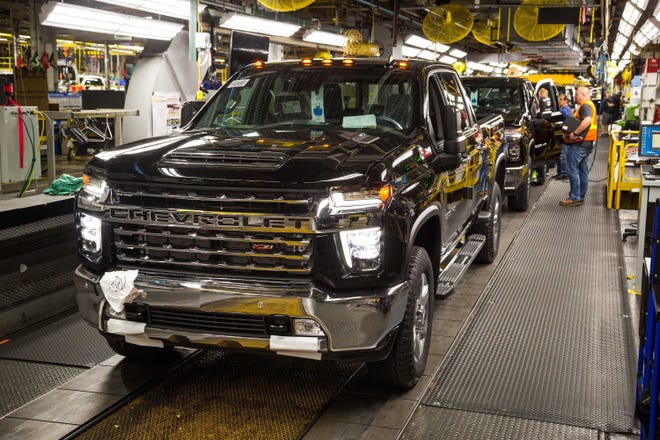 GM to pause pickup production again because of chips shortage