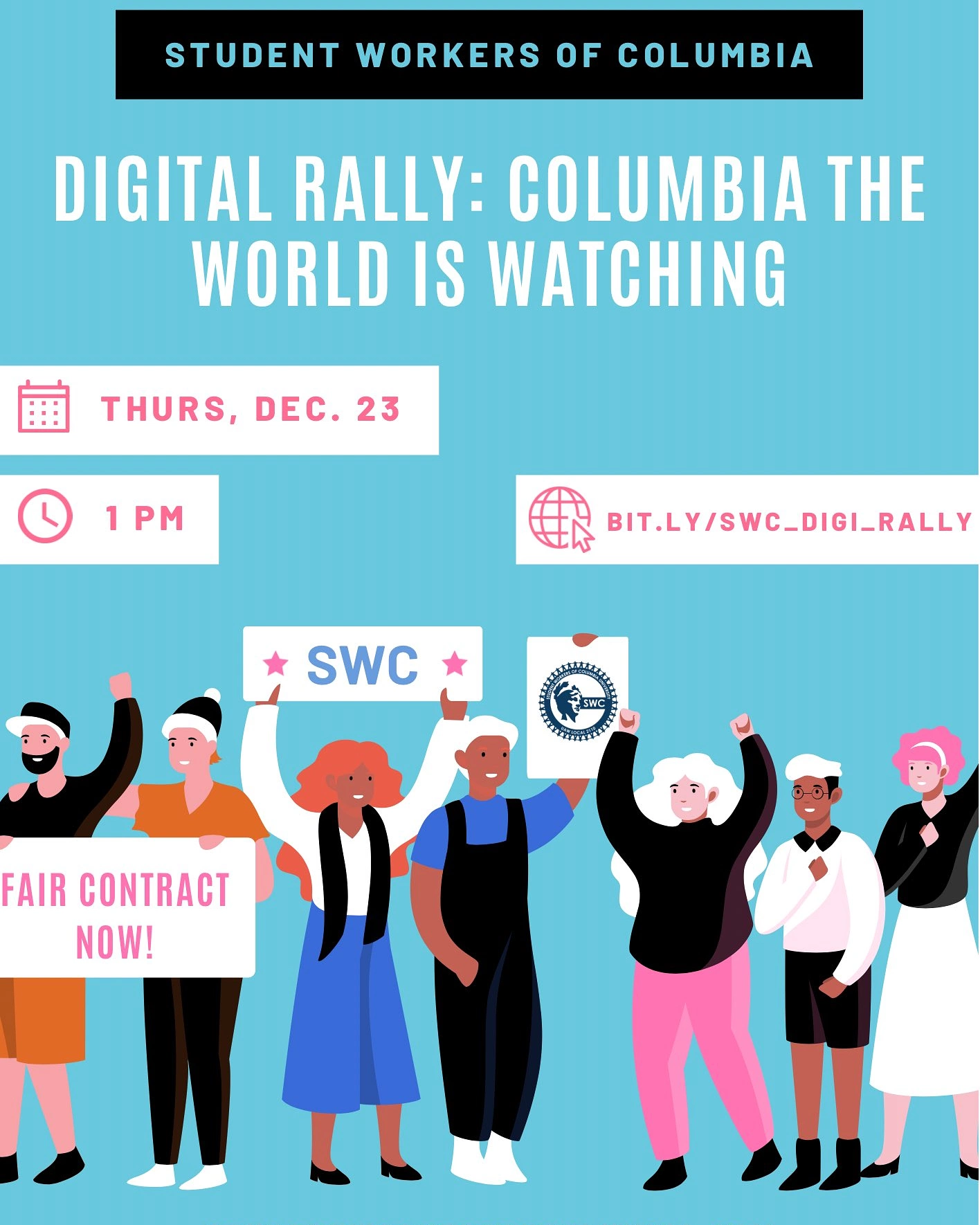 Digital Rally: Columbia the  World is Watching on December 23, 2021