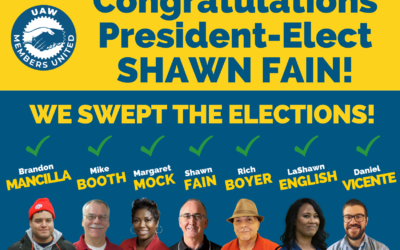 UAW Monitor Calls Election for Shawn Fain—UAW Members United Sweeps IEB Elections!